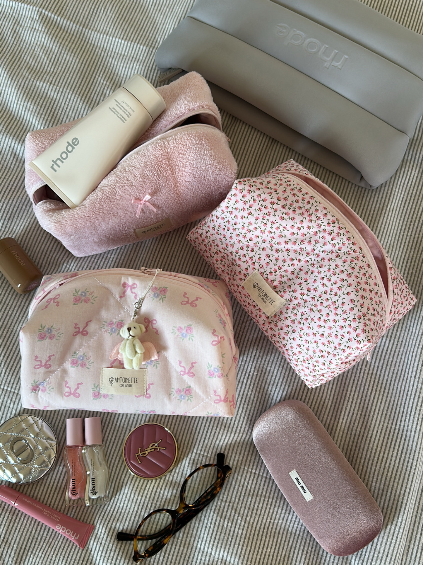 Beauty Case Floral Pink