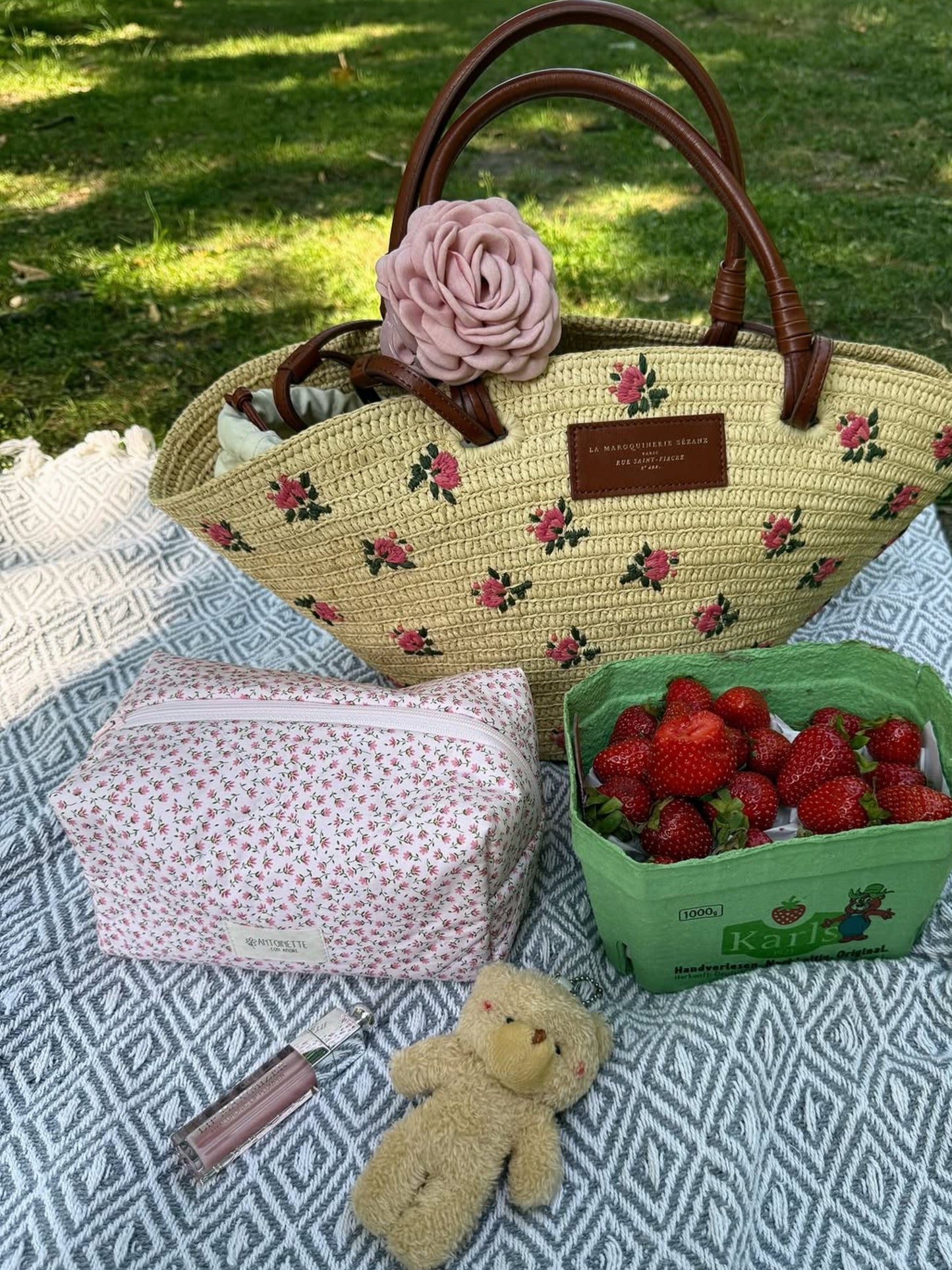 Beauty Case Floral Pink