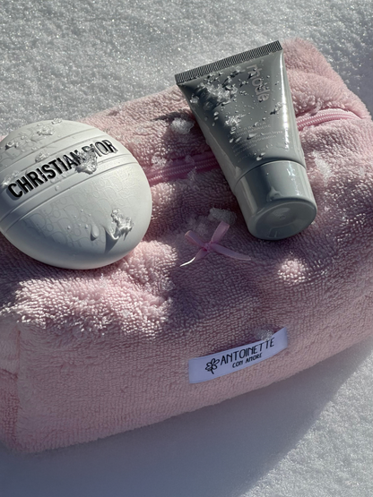 Beauty case pink bamboo