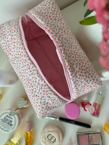 Beauty case floral pink