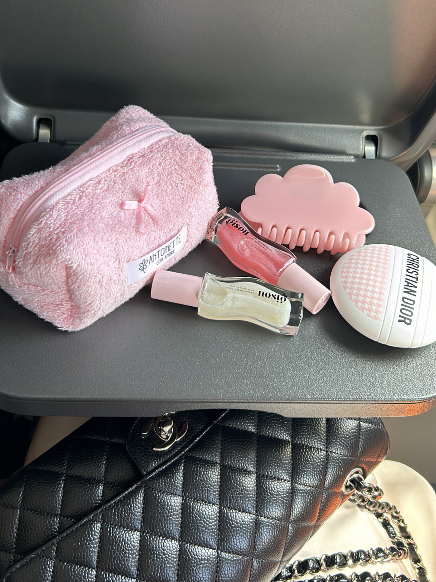 Beauty case pink bamboo