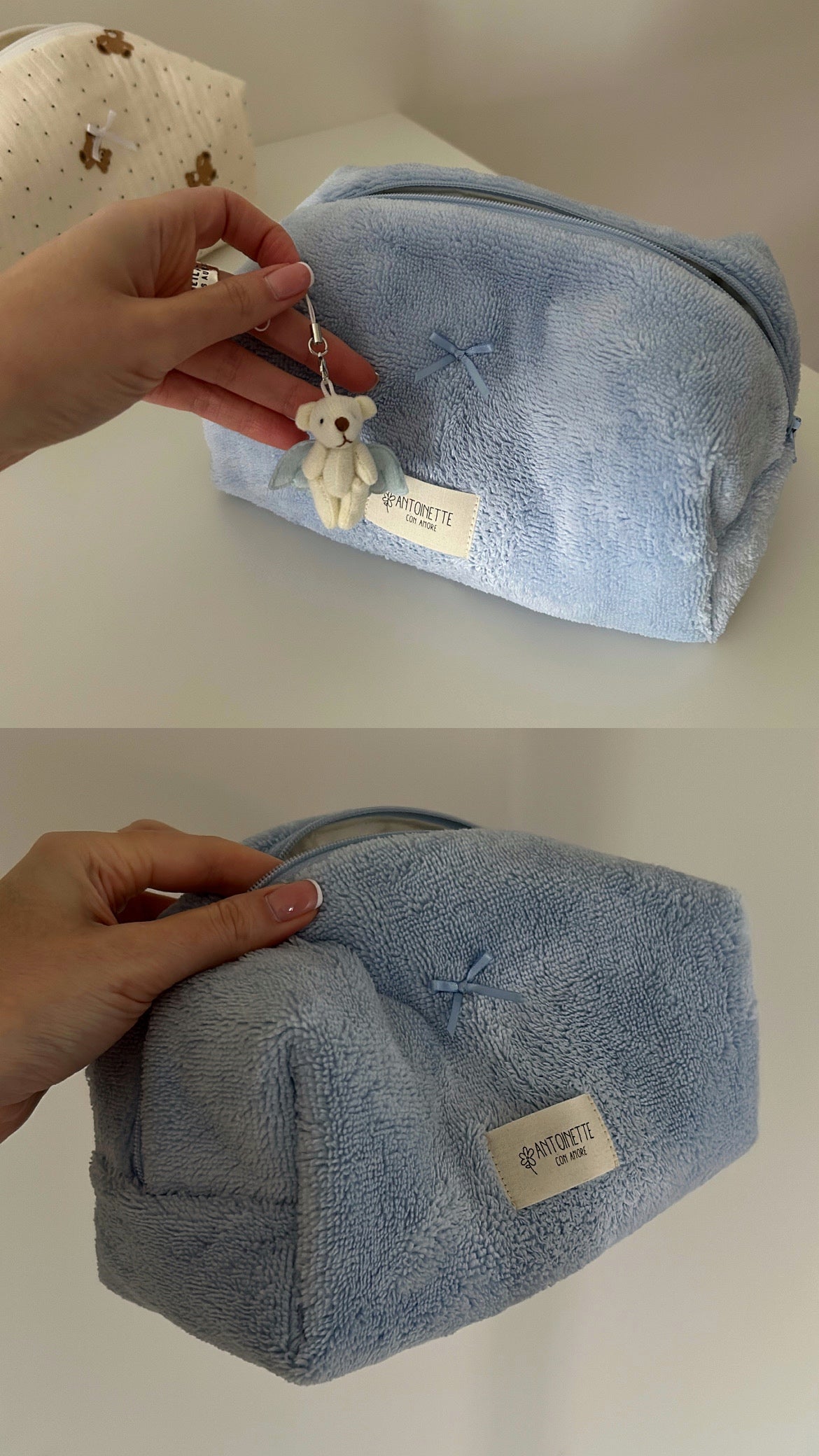 Beauty case blue bamboo