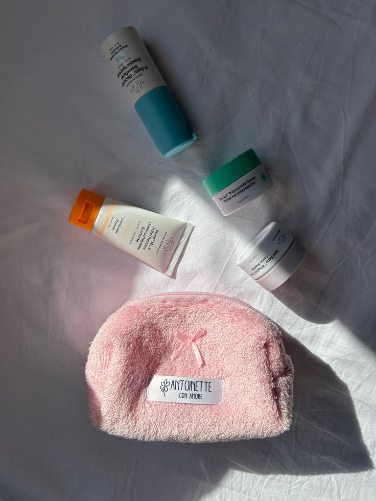 Beauty case pink bamboo