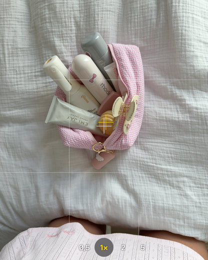 Beauty Case Pink Gingham