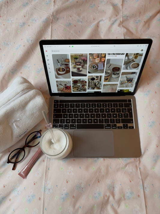 Beauty case white bamboo