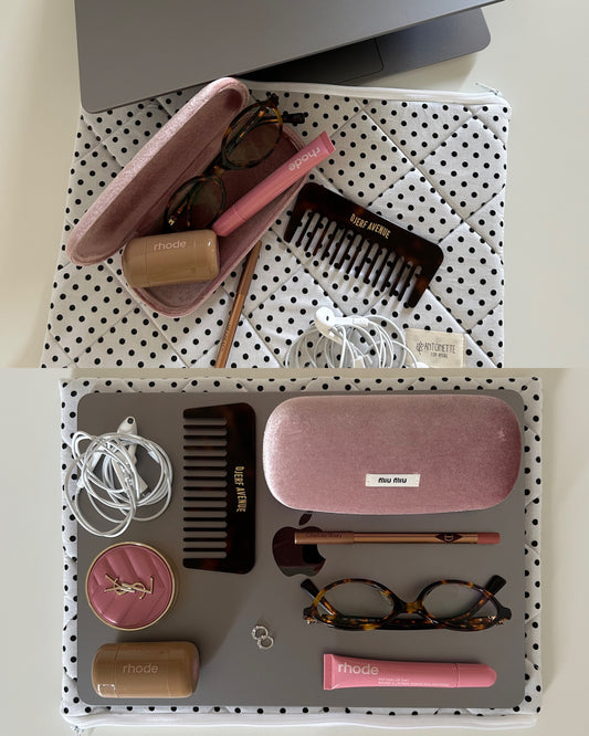 Laptop pouch polka dot