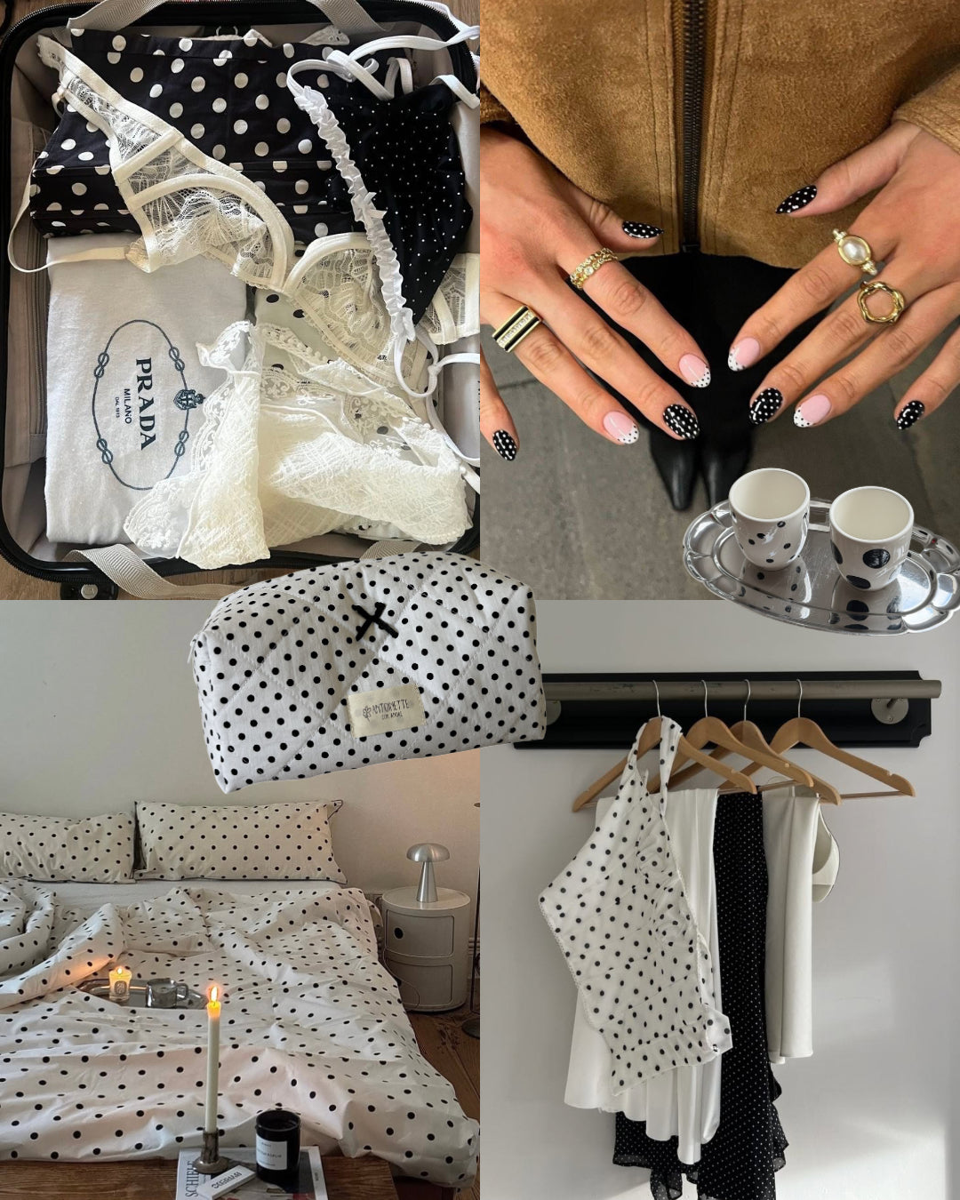 beauty case polka dot